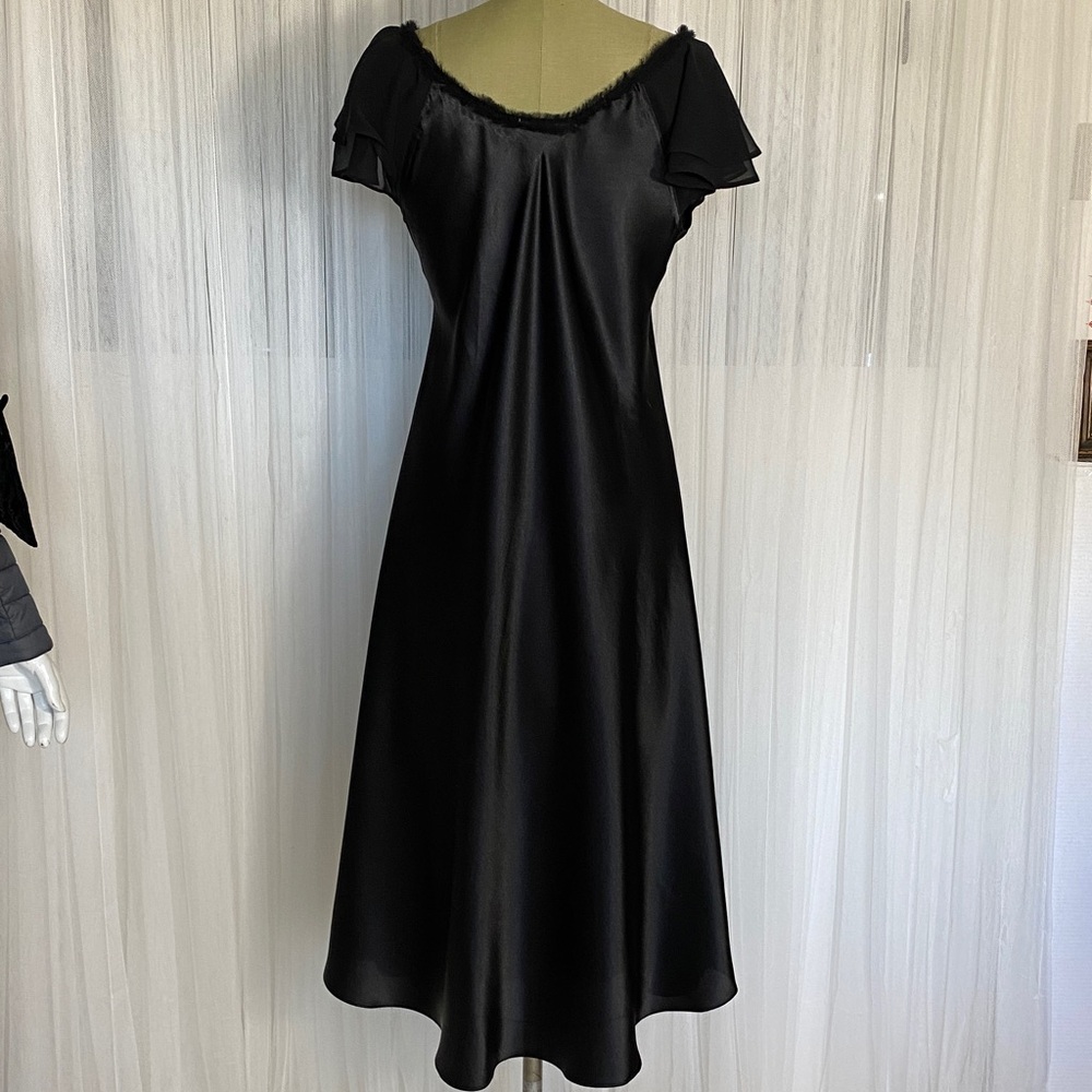 Oscar de la Renta Pink Label Satin Tulle Night Gown Slip Maxi Size L - Picture 5 of 15